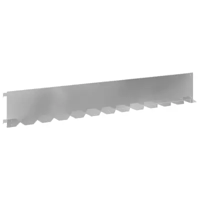 vidaXL Robovi trave 30 pcs 102 x 15 x 4 cm Jeklo Srebrna
