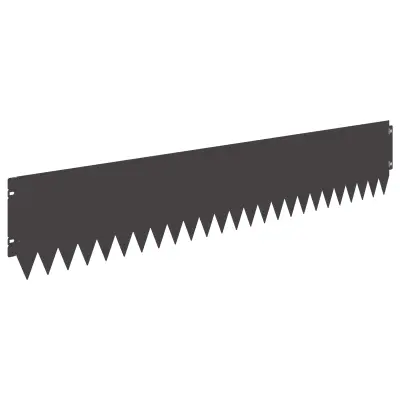 vidaXL Robovi trave 10 pcs 103 x 20 cm Jeklo Črna