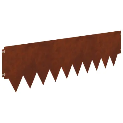 vidaXL Robovi trave 20 pcs 103 x 30 cm jeklo Rjav