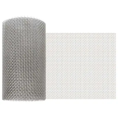 vidaXL Mrežna zaslona 20 x 1000 cm 6 Mesh Inox 201 Srebrna