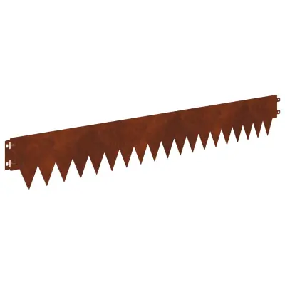 vidaXL Robovi trave 30 pcs 103 x 15 cm jeklo Rjav