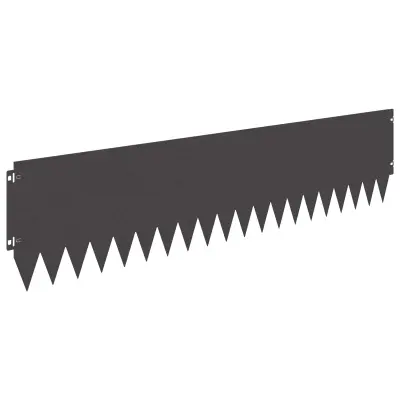vidaXL Robovi trave 10 pcs 103 x 25 cm Jeklo Črna