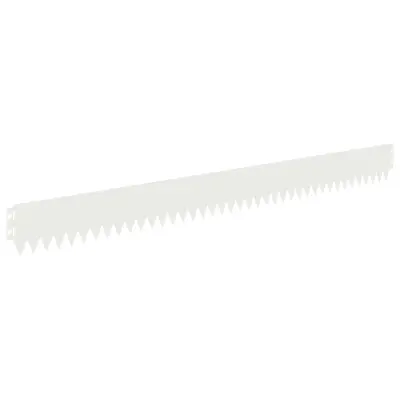 vidaXL Robovi trave 30 pcs 103 x 10 cm Jeklo Bela