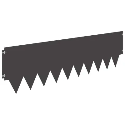 vidaXL Robovi trave 10 pcs 103 x 30 cm jeklo Črna