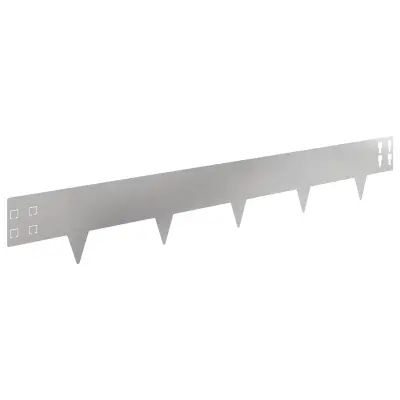 vidaXL Robovi trave 10 pcs 100 x 15 cm Jeklo Srebrna