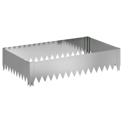 vidaXL Robovi trave 100 x 60 x 20 cm Jeklo Srebrna