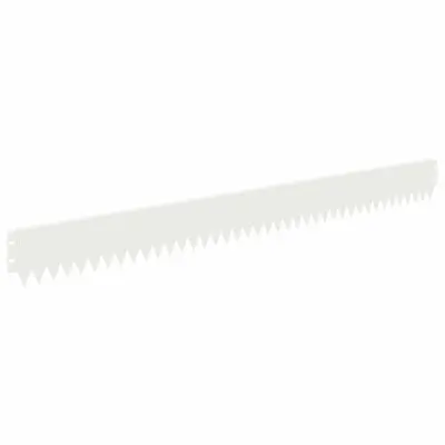 vidaXL Robovi trave 50 pcs 103 x 10 cm Jeklo Bela