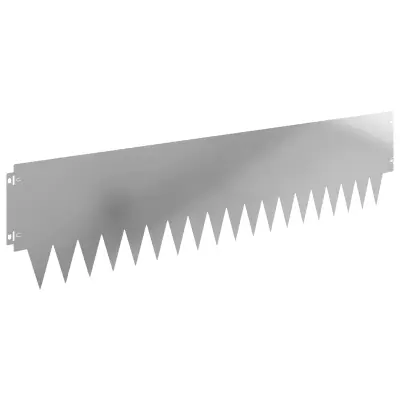 vidaXL Robovi trave 30 pcs 103 x 25 cm jeklo Srebrna