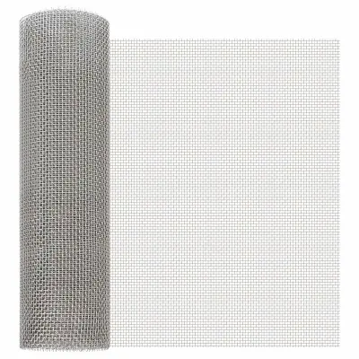 vidaXL Mrežna zaslona 40 x 200 cm 6 Mesh Inox 201 Srebrna