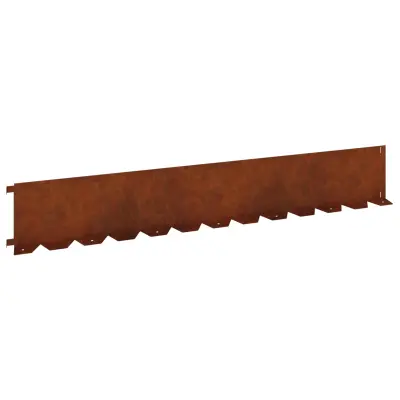 vidaXL Robovi trave 10 pcs 102 x 15 x 4 cm Jeklo Rjav
