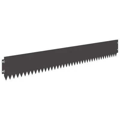 vidaXL Robovi trave 20 pcs 103 x 15 cm Jeklo Črna