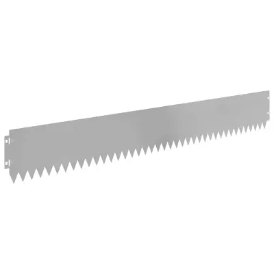 vidaXL Robovi trave 20 pcs 103 x 15 cm Jeklo Srebrna