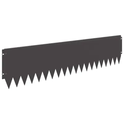 vidaXL Robovi trave 20 pcs 103 x 25 cm Jeklo Črna