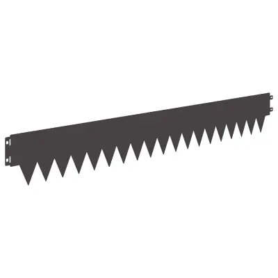 vidaXL Robovi trave 10 pcs Dolžina Višina 103 x 15 cm Jeklo Črna