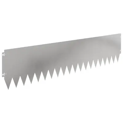 vidaXL Robovi trave 10 pcs 103 x 25 cm Jeklo Srebrna