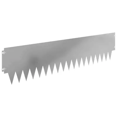 vidaXL Robovi trave 10 pcs 103 x 25 cm jeklo Srebrna