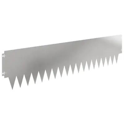 vidaXL Robovi trave 30 pcs 103 x 25 cm jeklo Srebrna