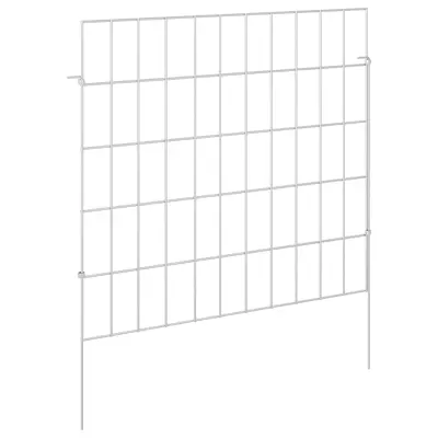 vidaXL Ograja za vrt z žeblji 24 pcs 55 x 50 cm Mesh Pocinkano jeklo