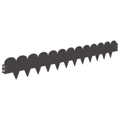 vidaXL Robovi trave 50 pcs 103 x 15 cm Jeklo Črna