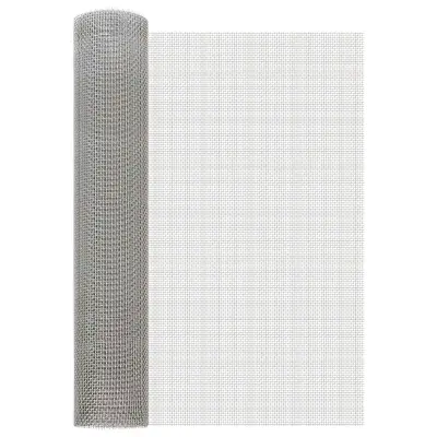 vidaXL Mrežna zaslona 60 x 200 cm 6 Mesh Inox 201 Srebrna