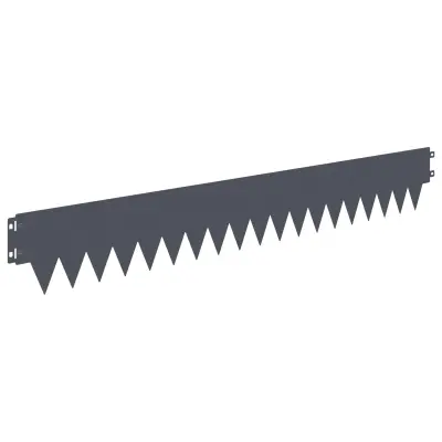 vidaXL Robovi trave 30 pcs 103 x 15 cm jeklo Antracit