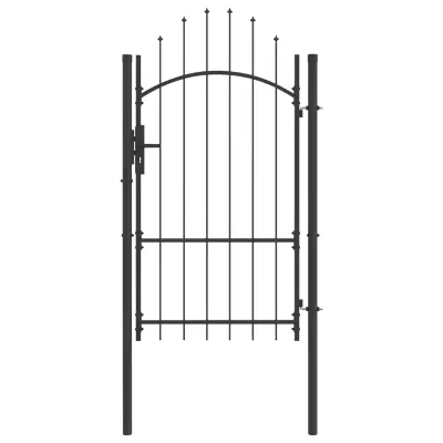 vidaXL Vrtna vrata s ključavnico Woerden Siva 175 x 100 cm Jeklo