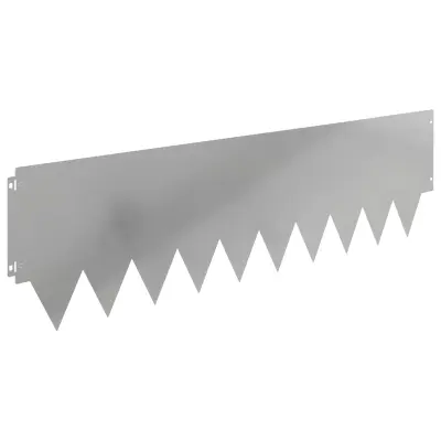 vidaXL Robovi trave 10 pcs 103 x 30 cm jeklo Srebrna