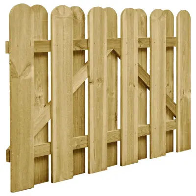 vidaXL Vrtna vrata 100 x 75 cm Trdna borovina Zelena