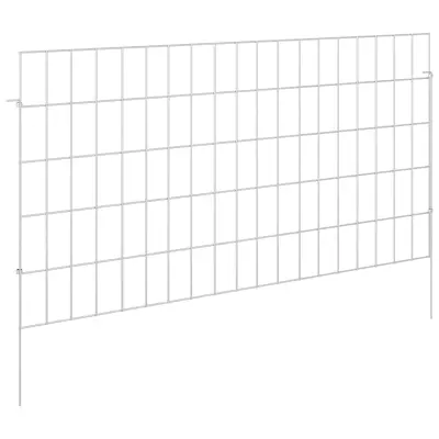 vidaXL Ograja za vrt z žeblji 12 pcs 95 x 50 cm Mesh Pocinkano jeklo