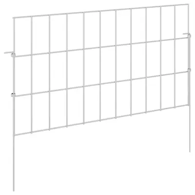 vidaXL Ograja za vrt z žeblji 48 pcs 55 x 30 cm Mesh Pocinkano jeklo