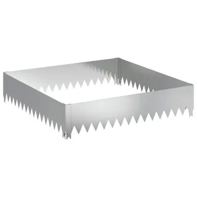 vidaXL Robovi trave 100 x 100 x 20 cm Jeklo Srebrna