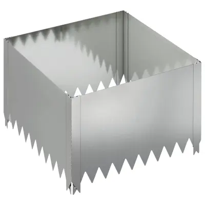 vidaXL Robovi trave 60 x 60 x 35 cm Jeklo Srebrna