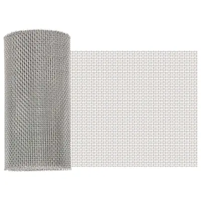 vidaXL Mrežna zaslona 20 x 500 cm 8 Mesh Inox 201 Srebrna