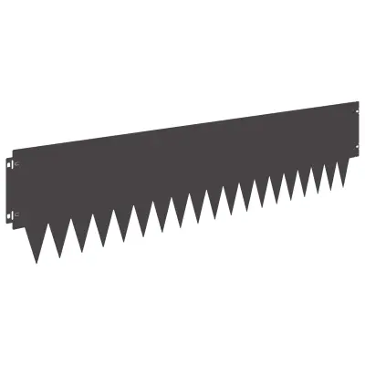 vidaXL Robovi trave 20 pcs 103 x 25 cm jeklo Črna