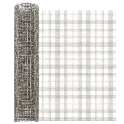 vidaXL Mrežna zaslona 60 x 500 cm 3 Mesh Inox 201 Srebrna