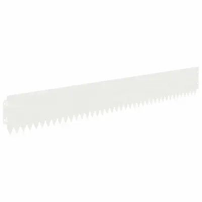 vidaXL Robovi trave 30 pcs 103 x 15 cm Jeklo Bela