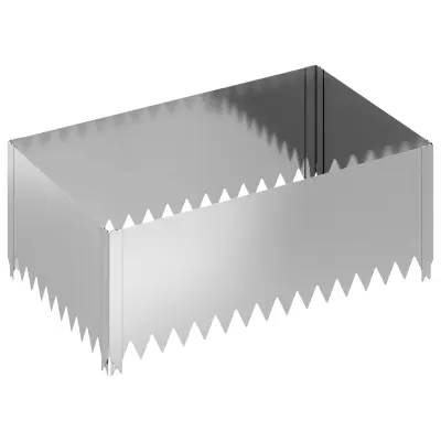 vidaXL Robovi trave 100 x 60 x 35 cm Jeklo Srebrna
