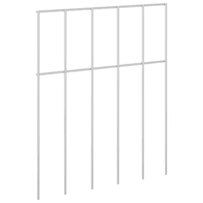 vidaXL Vrtni panel ograje 12 pcs Pocinkano jeklo Srebrna