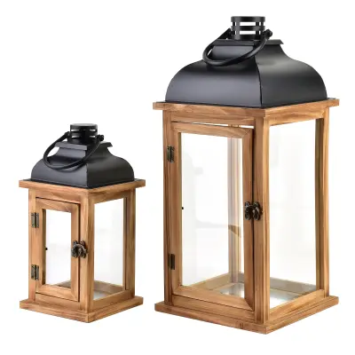 Laterna les Levi Levi 21x21x48 14x14x30 rjava set