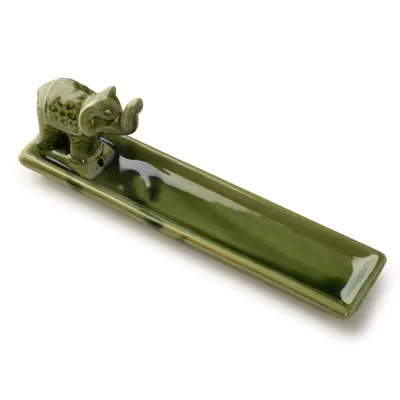 Stojalo za kadilo keramika Mondex Since 1986 20x5x7cm zelena 1pc