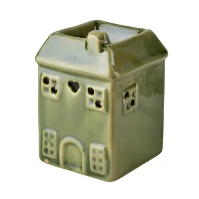 aromatični kominek keramičen MONDEX Domek 6.5x6.5x9.5 zelen 1pc