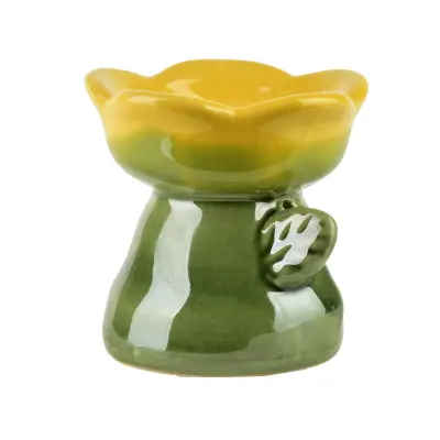 Gorilnik za dišavna olja keramika Mondex Wiosenne Inspiracje 7.5x7.5x7.5 zeleno rumen 1pc