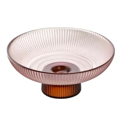 patera steklo Mondex Daz Glass 17x8 svetlo roza 1 kos
