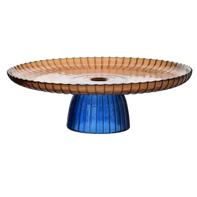 patera steklena Mondex Daz Glass 29,5x10 modra 1kos