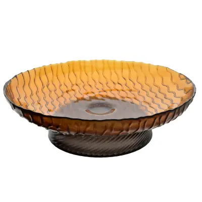 Patera Steklo Daz Glass Patera 29.5x29.5x8.5cm medeni 1kos