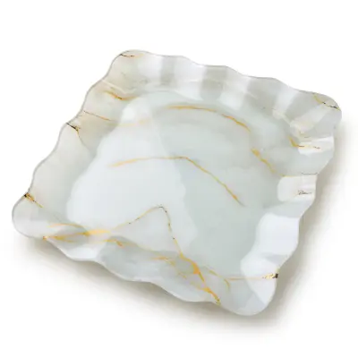 servirni pladenj steklo Allesken Marbello 29,7x29,7x2,3cm prozoren 1pc