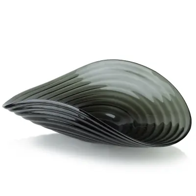 Skleda steklo Daz Glass Misa 38x26x11,5 grafitna 1kos