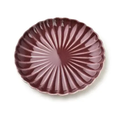 desertni krožnik porcelan Affekdesign Evie Burgundy 20,5x3 bordo 1pc