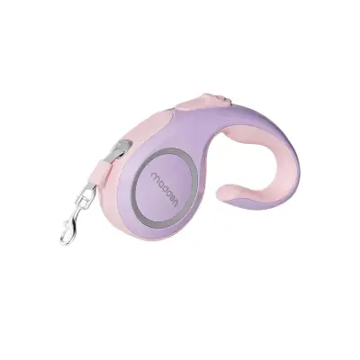 Raztegljivo pasje povodec cca. 5m – ABS ohišje, ergonomski ročaj Pink+Purple