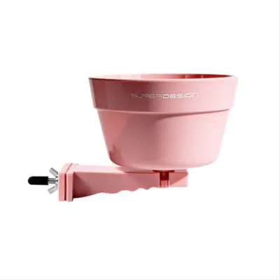 Viseča posoda za kletke — dvignjena, proti prevrnitvi Pink